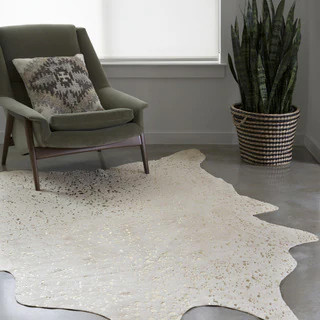Alexander Home Clayton Faux Cowhide Area Rug | Bed Bath & Beyond
