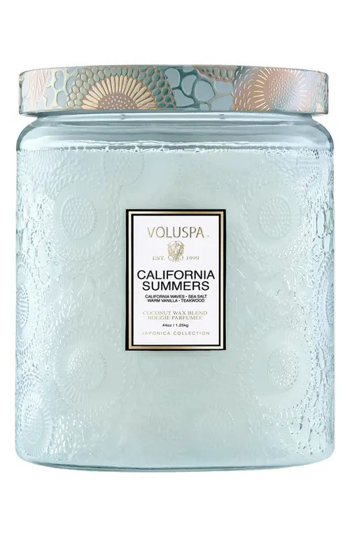 Voluspa California Summers Luxe Jar Candle (Nordstrom Exclusive) in Light Blue at Nordstrom | Nordstrom