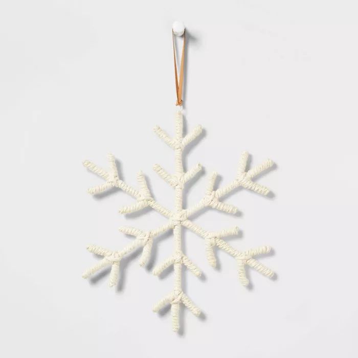 Jute Wrapped Hanging Snowflake Decor Cream - Wondershop™ | Target