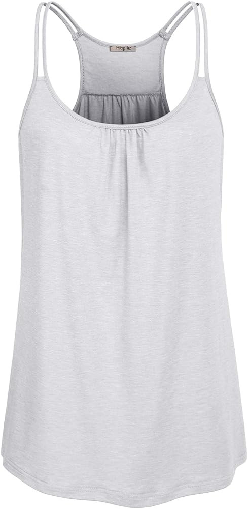 Hibelle Womens Scoop Neck Cute Racerback Yoga Workout Tank Top | Amazon (US)