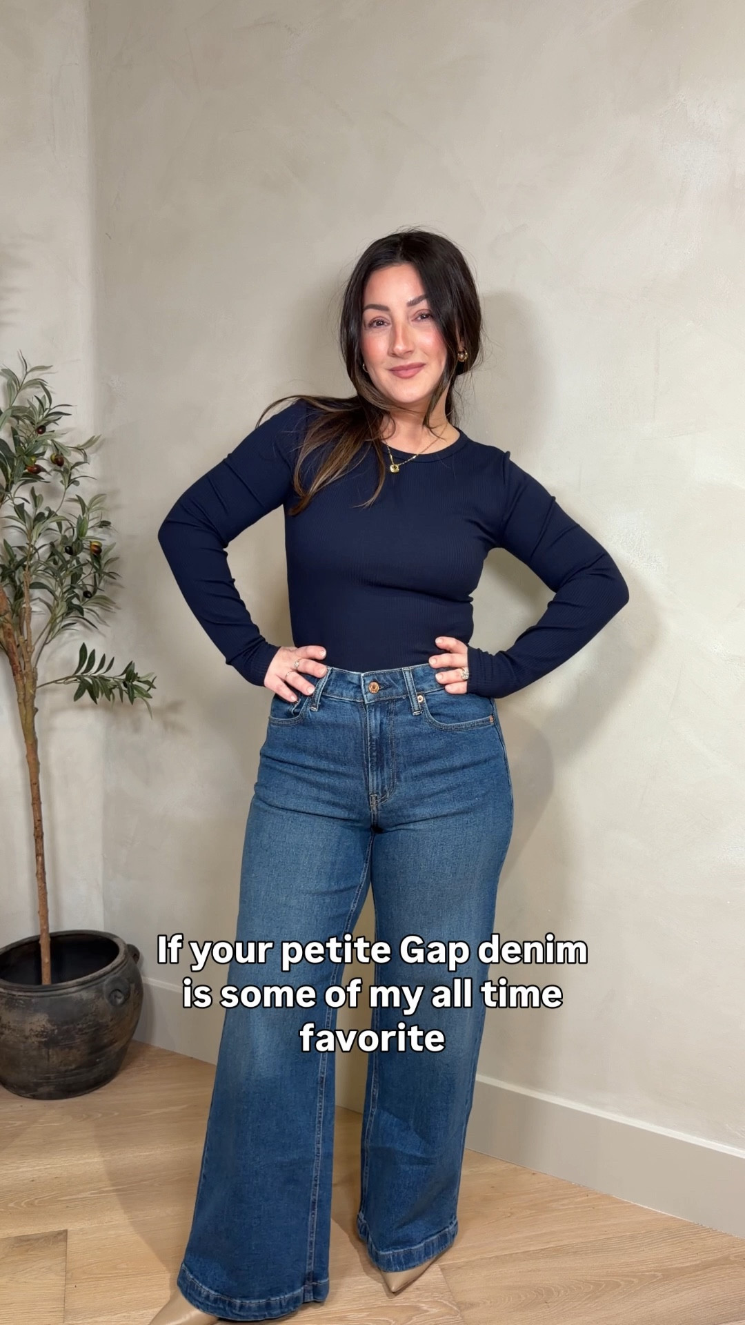 GAPJEANS EVENT HAPPENING NOW! Petite-friendly denim I keep reaching for!! GAP’s denim is so good! structured, flattering, and actually work on a 5’0” frame! 

Curvy High-Rise Stride Wide-Leg Jeans – Dark Indigo size 27 Petite (works best with a small heel)
High-Rise ’90s Slim Straight Jeans – Medium Indigo size 27 Petite
High-Rise Stride Wide-Leg Ankle Jeans – Seamed Medium Wash  size 27 Regular (great with flats)
Paired with theModern Compact Rib Crop Tee – Navy size Small Petite

✨ 20–40% off jeans online 2/4–2/9
Use code Mimi15 stacks!)

5’0” 140 lbs
@gap #howyouweargap #gappartner

#LTKPetite #LTKSaleAlert #LTKootd