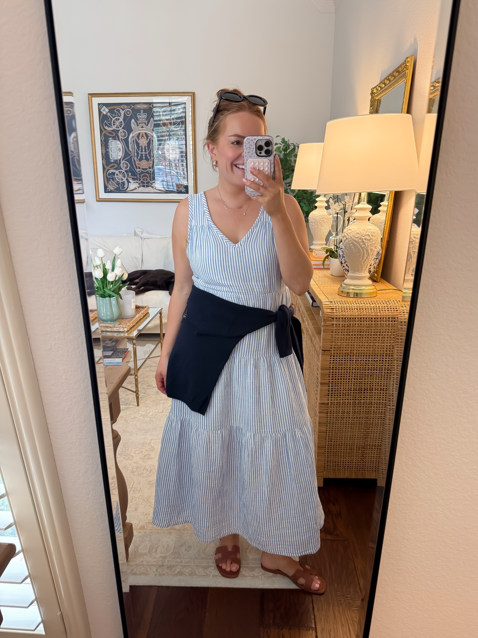 Love this quince dress for an easy summer look💙 I got the dress in a small and the sweater is a medium!

#LTKgrwm #LTKootd #LTKmomlife