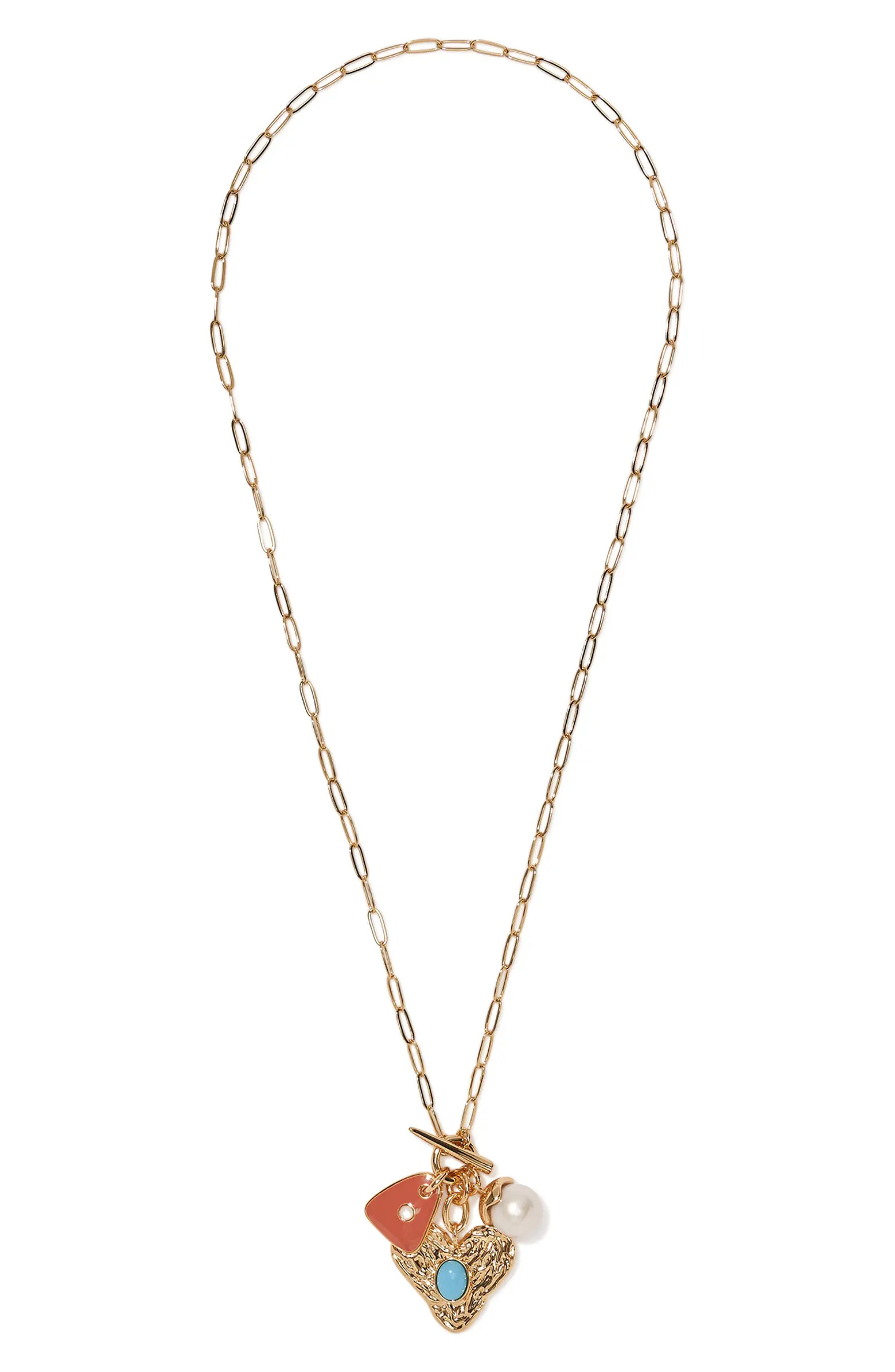 Lizzie Fortunato Treasure Heart Charm Pendant Necklace | Nordstrom | Nordstrom