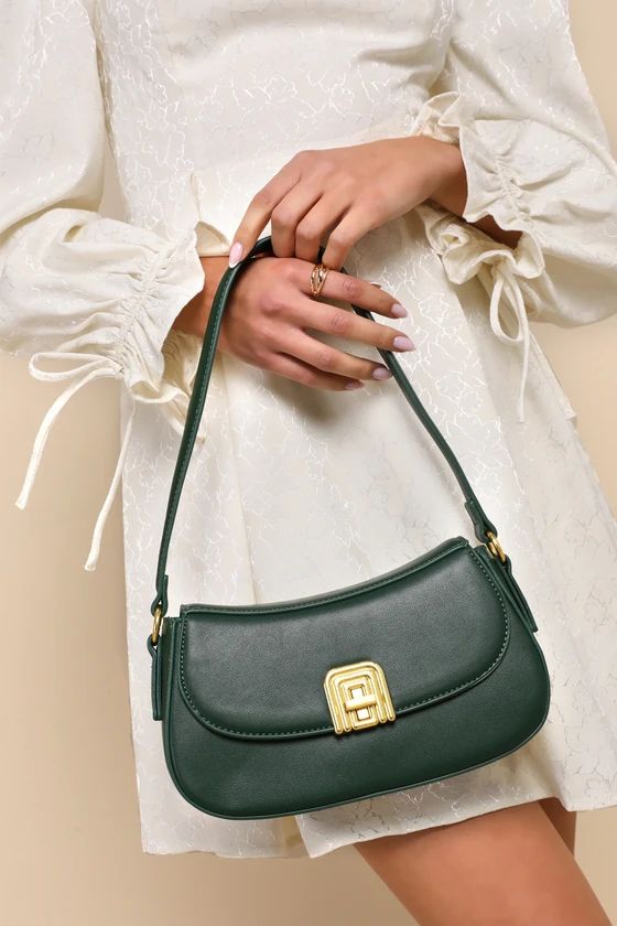 Picturesque Charm Green Vegan Leather Shoulder Bag | Lulus (US)