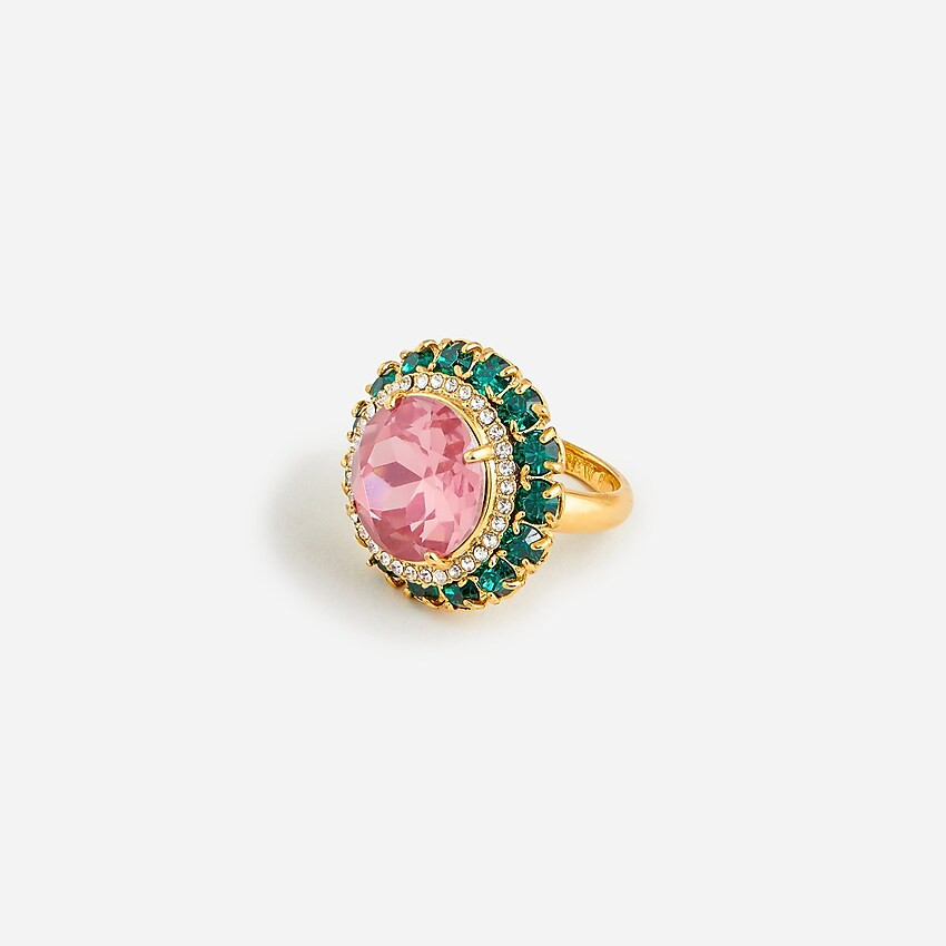 Pavé crystal cocktail ring | J. Crew US