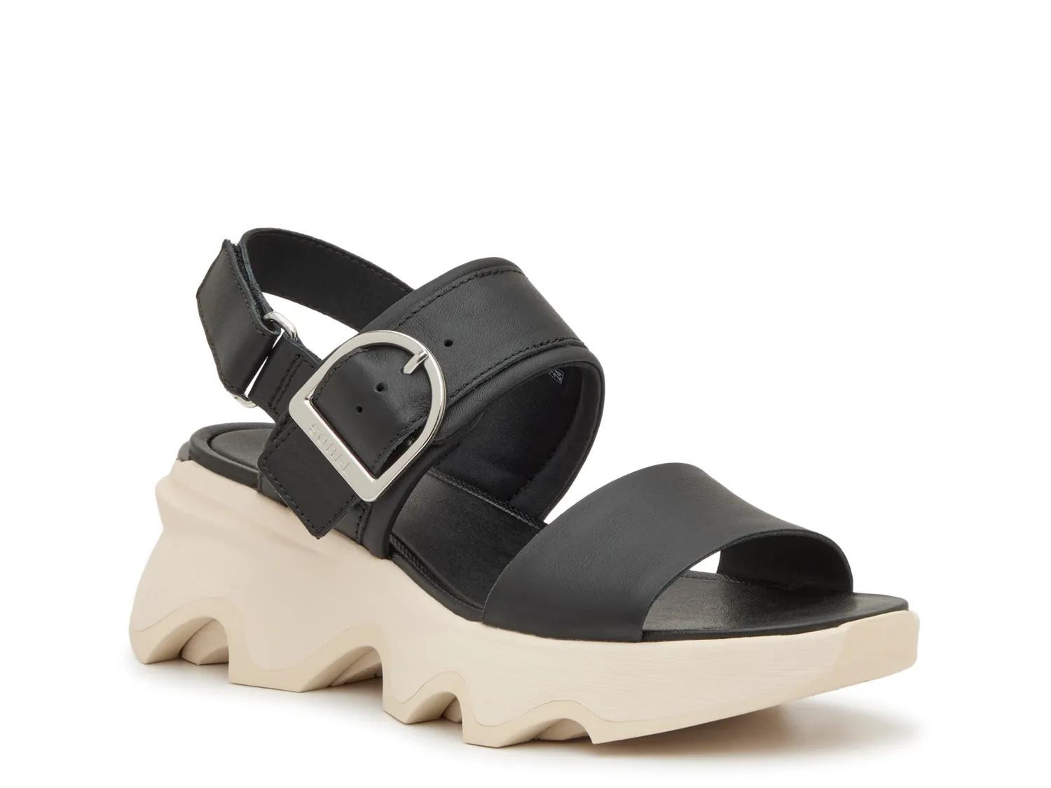 SOREL Kinetic Impact Wedge Sandal | Women's | Black | Size 6.5 | Sandals | Lug | Slingback | DSW