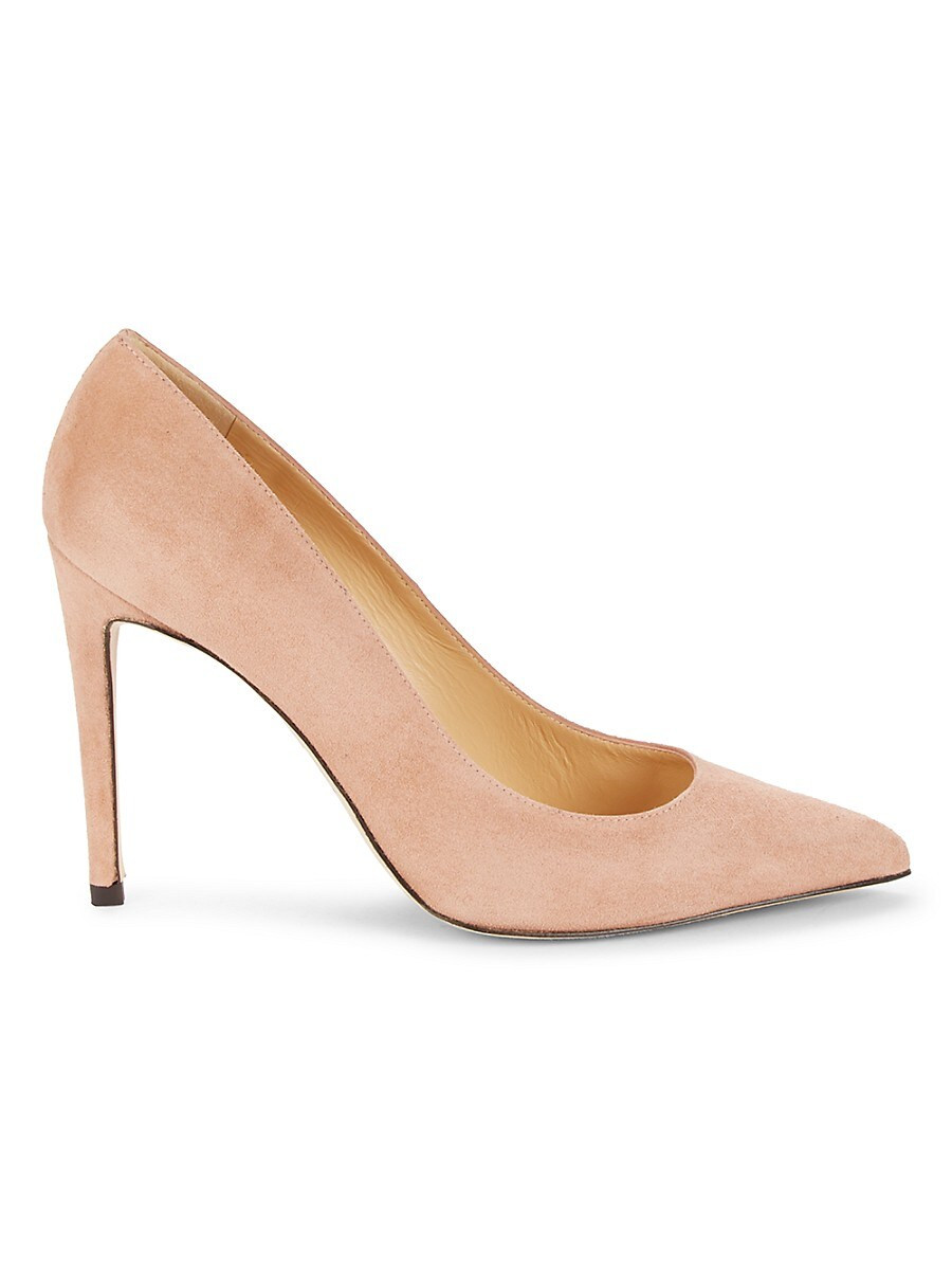 Alexandre Birman Women's Piano Suede Stiletto Pumps - Nude - Size 40 (10) | Saks Fifth Avenue OFF 5TH