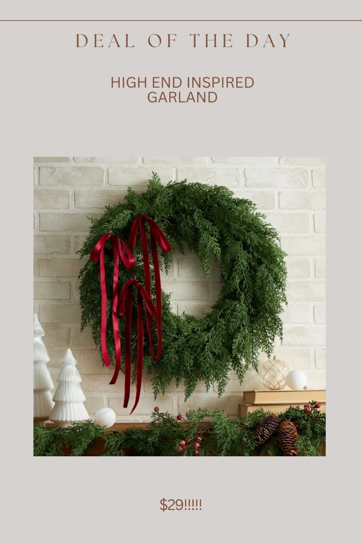 Brand new Walmart wreath!!!!! 🚨🚨🚨 will sell out so fast! This matches their new viral garland!

#LTKSaleAlert #LTKHome #LTKSeasonal