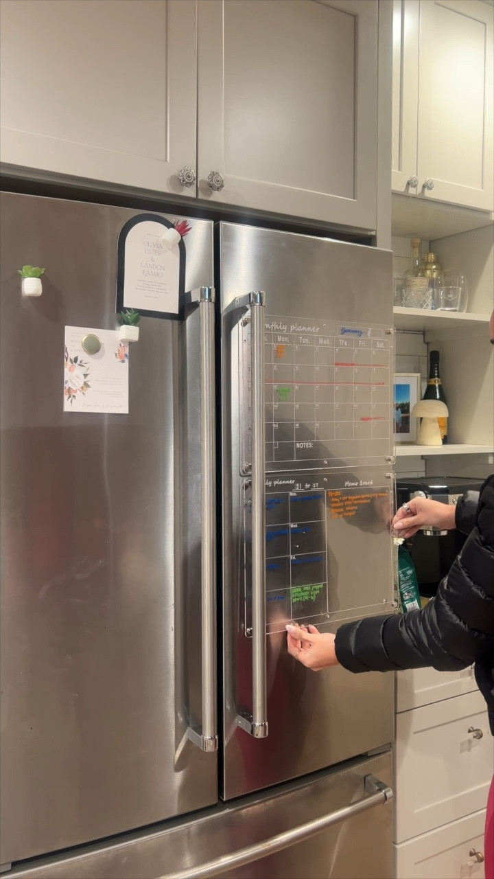 this fridge calendar set has helped us stay so organized & on top of our to-dos as a couple, our plans, meal planning, grocery lists, & more! I got it on sale over a month ago and so glad I got it.  Currently 30% off!! 

#LTKVideo #LTKsalealert #LTKhome