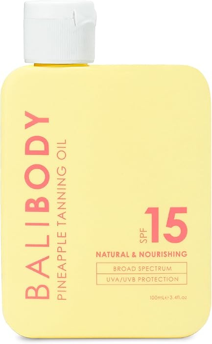 Bali Body Pineapple Tanning Oil - SPF 15 | Body tanner for Deep Golden Glow with UV Protection | ... | Amazon (US)