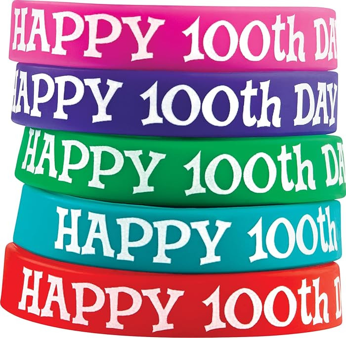 Teacher Created Resources Happy 100th Day Wristbands (6568) | Amazon (US)