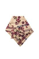 DOUBLE-LAYER WOOL-BLEND FLORAL PRINT TRIANGULAR SCARF - Ecru - M | Zara US