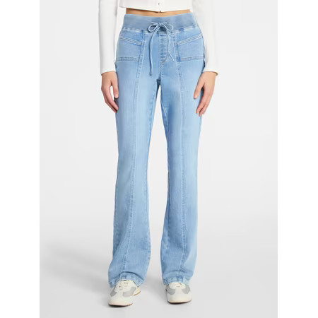 No Boundaries Seam Front Bootcut Pants, 31.5'' Inseam, Women's XXS-XXL | Walmart (US)