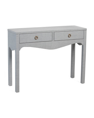 46in Linen Wrapped Console Table | TJ Maxx