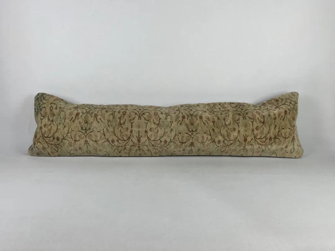 12x48 Extra Long Lumbar Pillow, Morrocan Pillow, Vintage Pillow, Bench Lumbar Pillow, Turkish Thr... | Etsy (US)