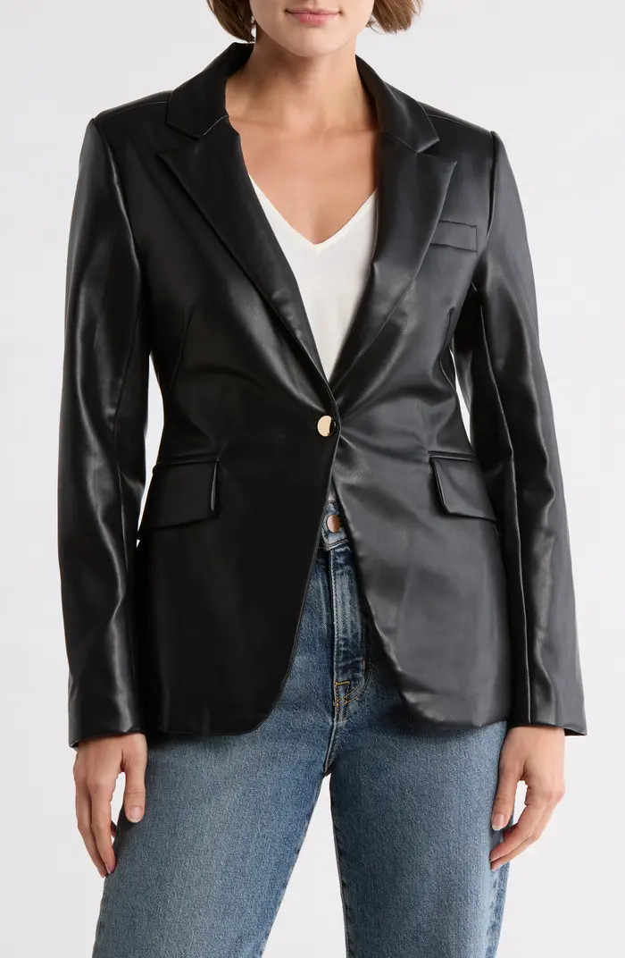 AREA STARS Ana Faux Leather Blazer | Nordstromrack | Nordstrom Rack