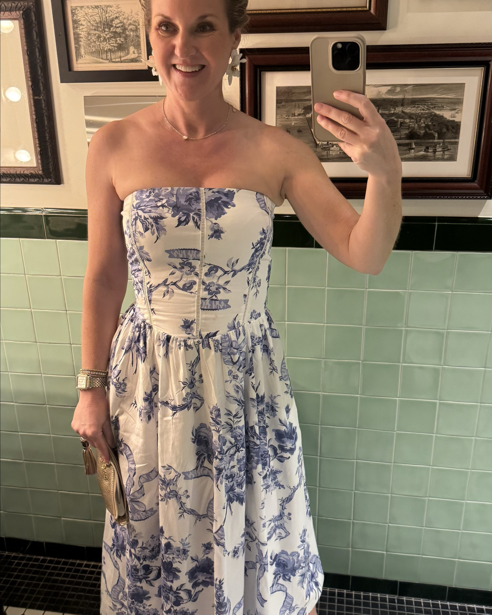 The prettiest blue and white coastal Grandmillennial dress.

Built in bra ✅

I got tons of compliments in this dress and you will too! 

Easter dress women 2026
Date night outfit date night dresss

#LTKOver40 #LTKSpringSale #LTKPetite