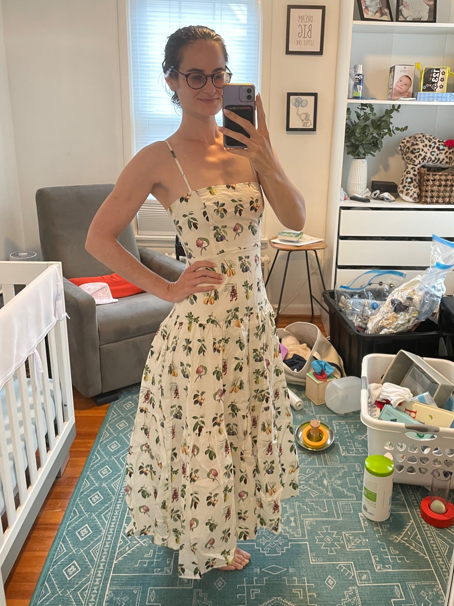 Well isn’t this dress just darling! Wearing a small and it fits perfectly. There is zero stretch so I originally ordered a small and medium to try. Small fits like a glove and medium would’ve needed alterations. 5’9” 123lbs 32C currently at 11m postpartum. Still debating keeping the medium for if my size fluctuates at all  

#LTKFindsUnder100 #LTKStyleTip #LTKSeasonal