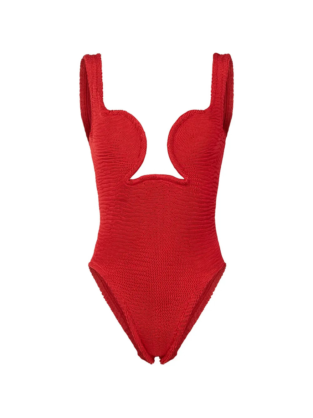Luisa textured cut-out swimsuit | Farfetch Global