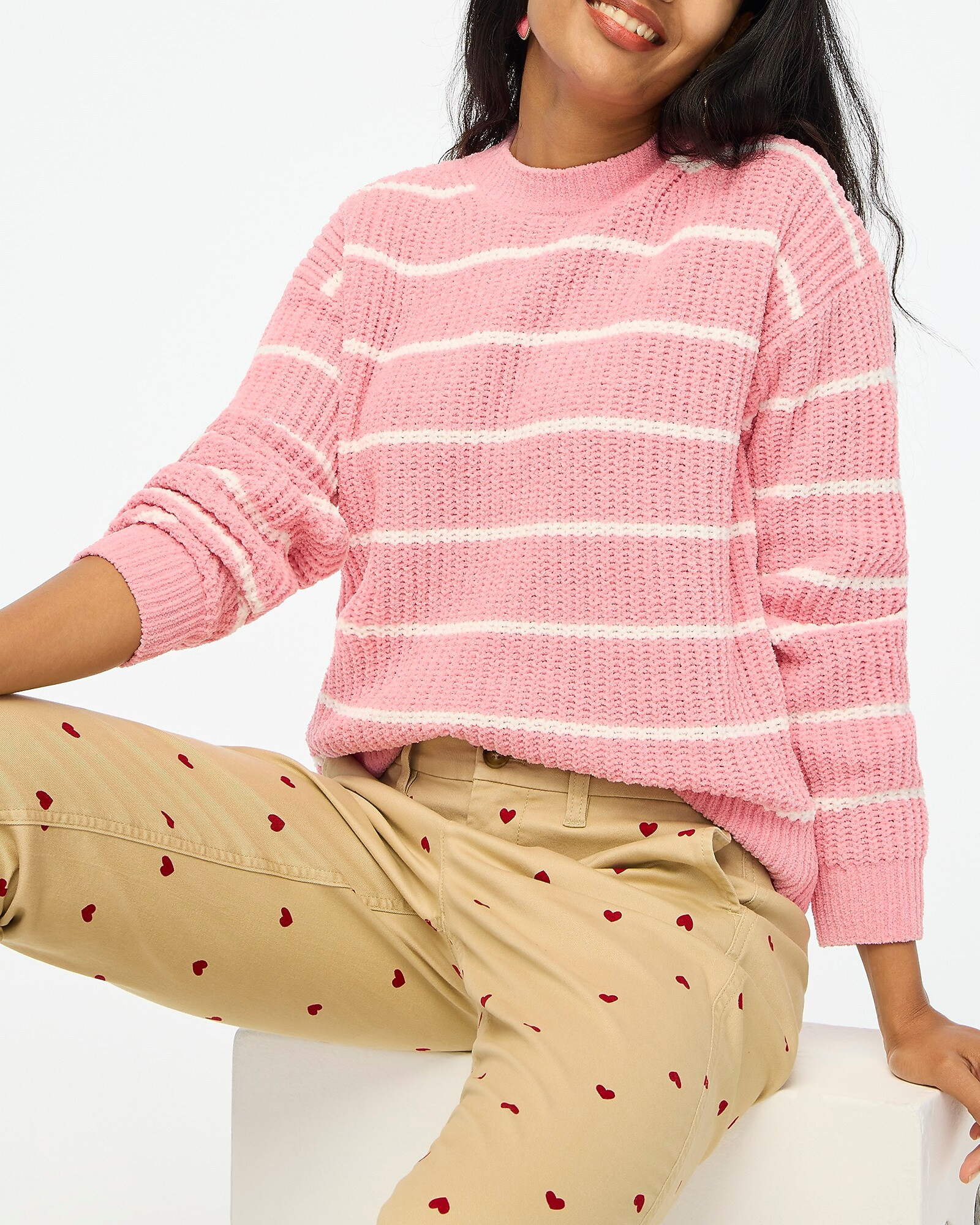 Chenille striped pullover | J.Crew Factory