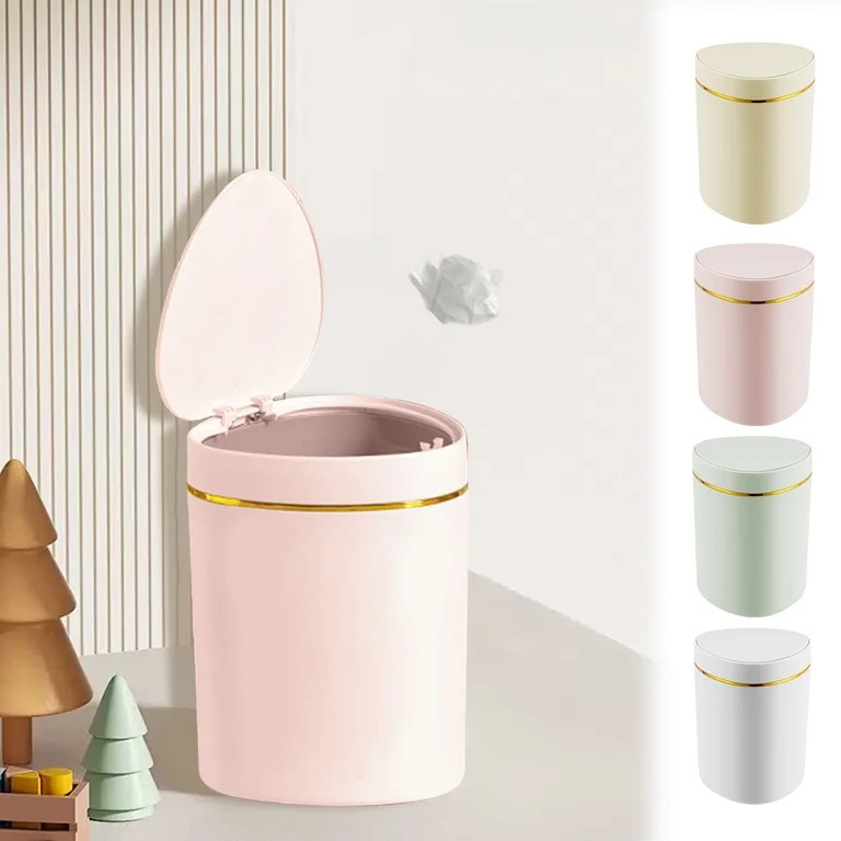 Small Trash Can with Lid, Mini Trash Can for Bathroom, Office and Bedroom, Small Bathroom Garbage... | Walmart (US)