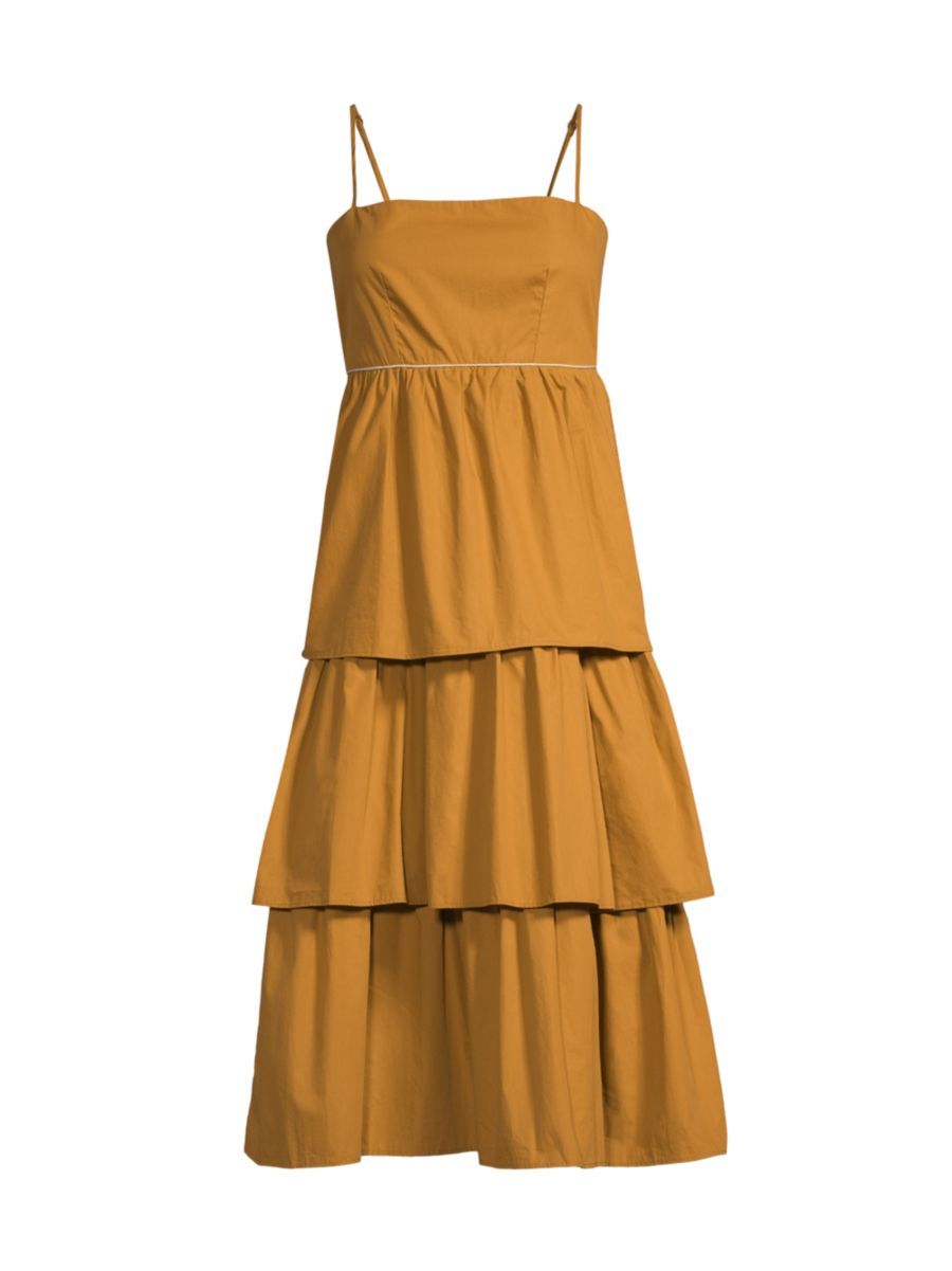 Lola Cotton Tiered Midi-Dress | Saks Fifth Avenue