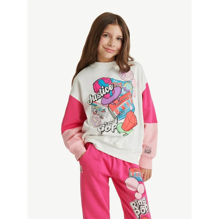 Justice Girls Ring Pop/Bazooka Collab Crew, Sizes XS-XLP | Walmart (US)