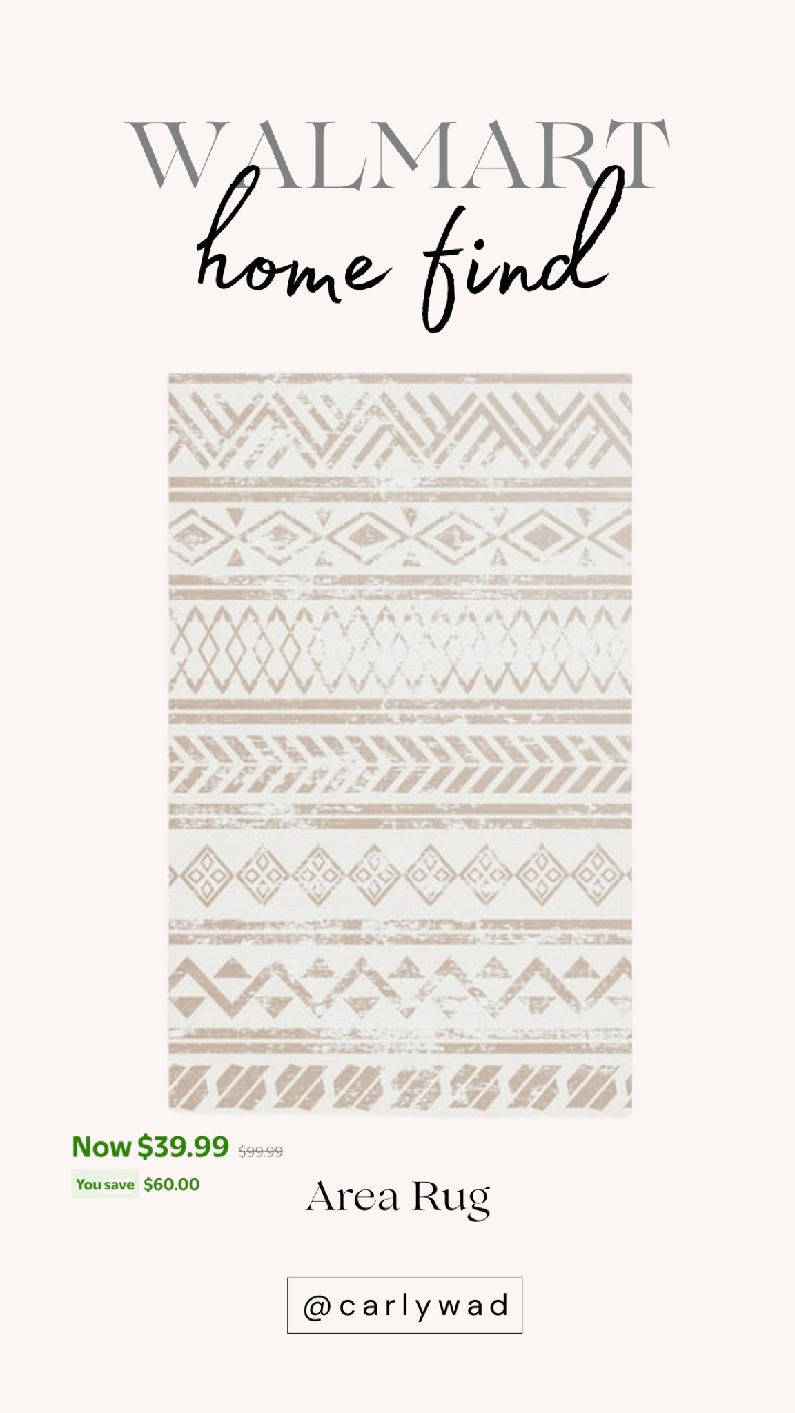 Gorgeous area rug on sale 🤎

#LTKHome #LTKFindsUnder50 #LTKStyleTip