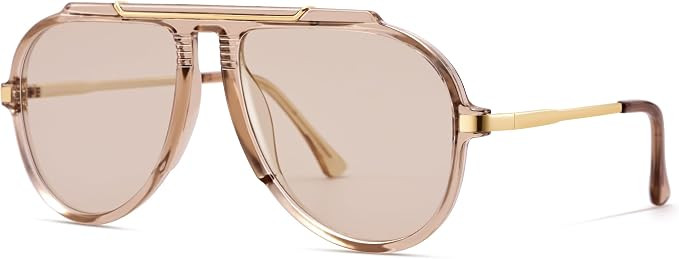 Pro Acme Oversized Aviator Sunglasses for Women Men, 70s Retro Aviators Style with Tangle Free To... | Amazon (US)