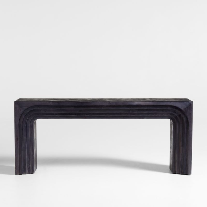 Valo 72" Ebonized Pine Wood Console Table + Reviews | Crate & Barrel | Crate & Barrel