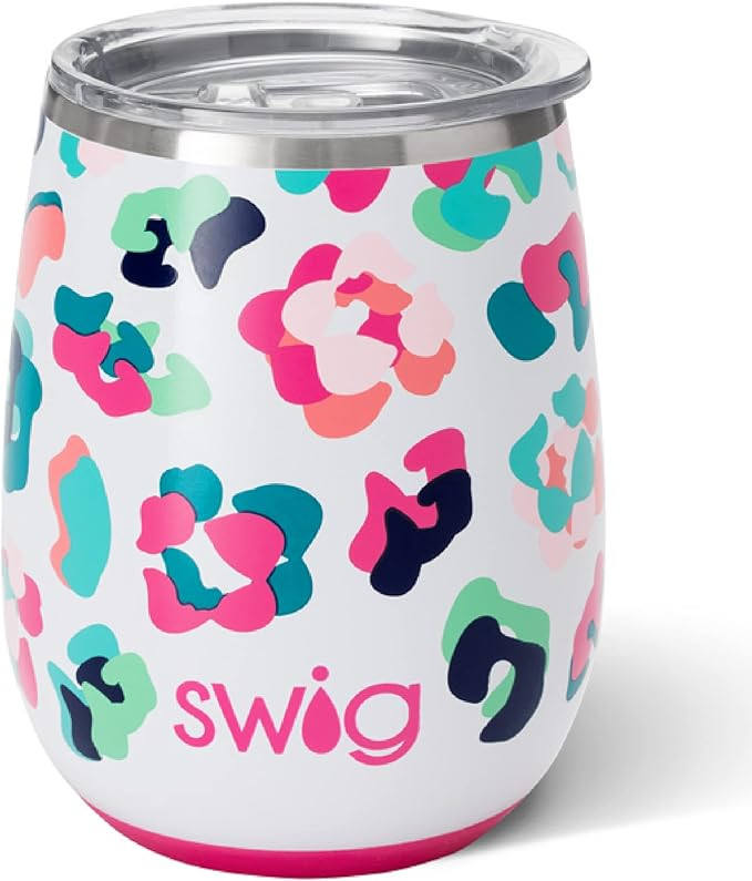 Swig Life 14oz Insulated Wine Tumbler with Lid, Dishwasher Safe, Holds 2 Glasses, Stemless, Porta... | Amazon (US)