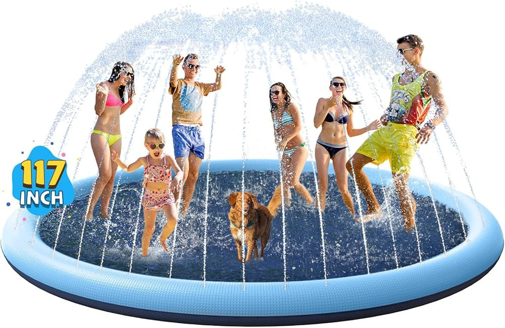 VISTOP Non-Slip Splash Pad for Kids and Dog, Thicken Sprinkler Pool Summer Outdoor Water Toys - F... | Amazon (US)