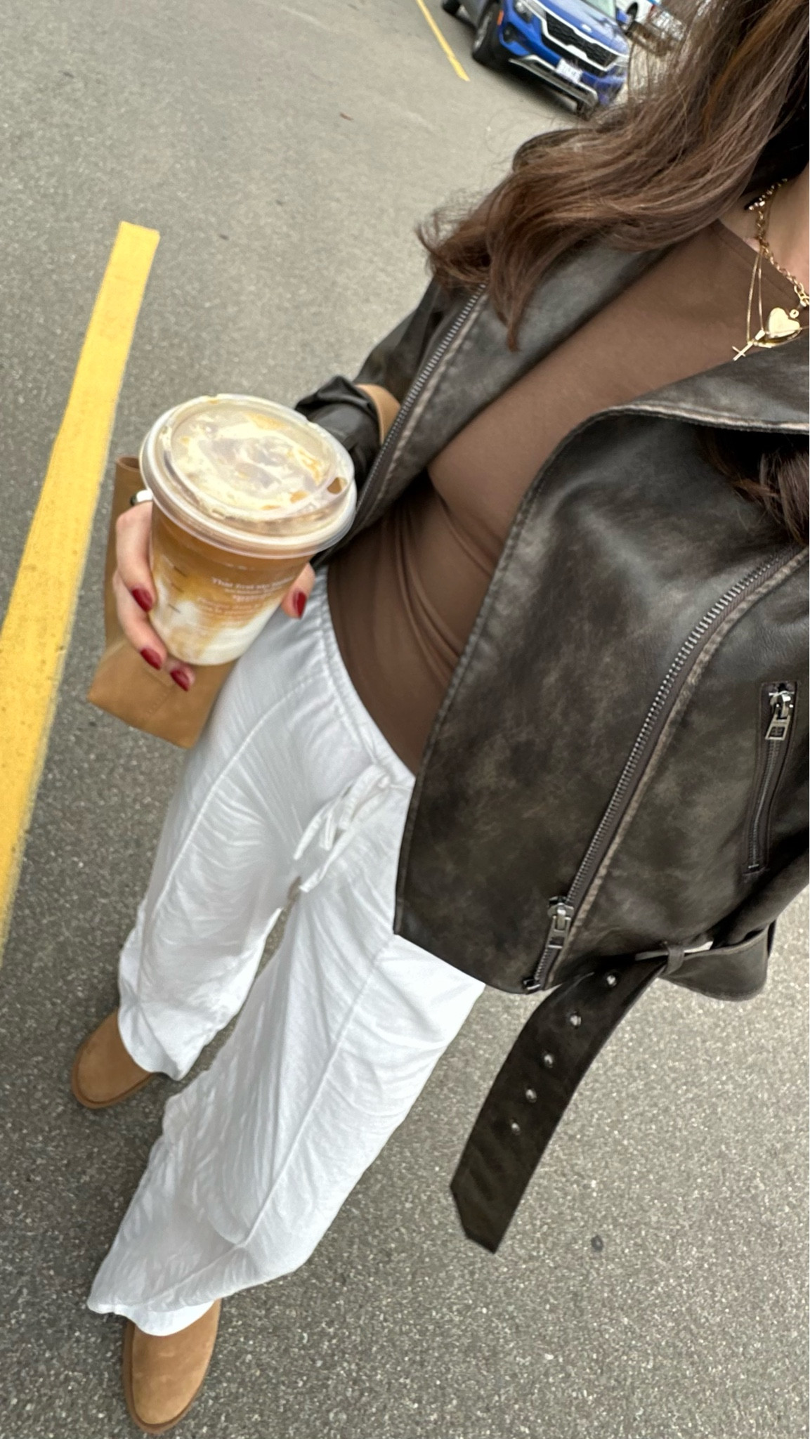 early fall outfits, fall capsule wardrobe styling, casual fall outfit, linen pants, brown leather jacket, brown suede bag, Ugg ultra mini

#LTKautumn #LTKcanada #LTKstyletip