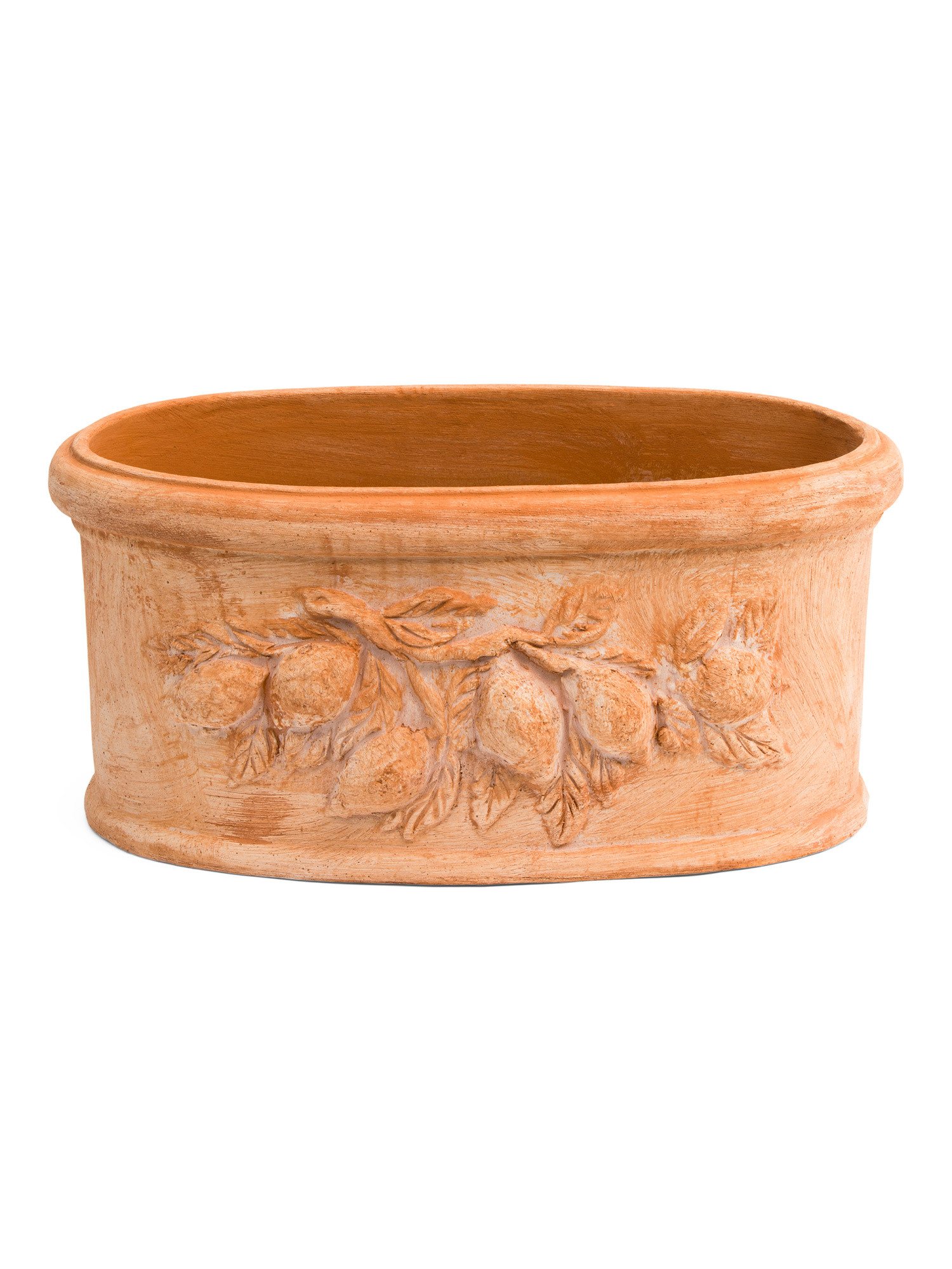 Made In Italy 19x9.5x8.5 Lemons Oval Terracotta Planter | TJ Maxx