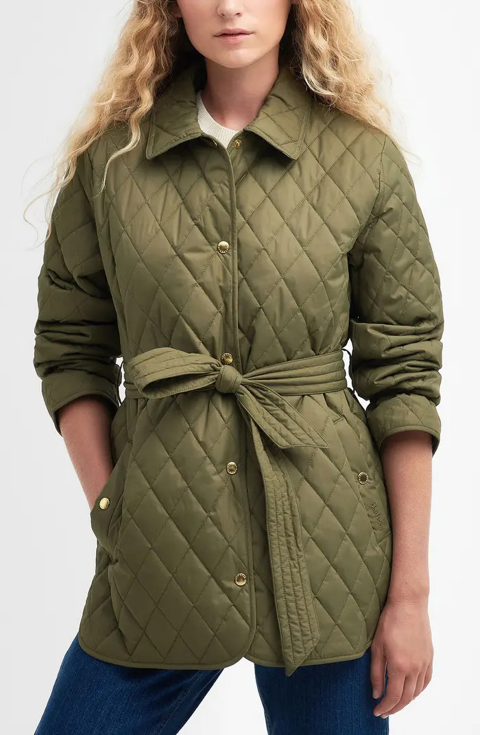 Barbour Reil Quilted Belted Recycled Polyester Jacket | Nordstrom | Nordstrom