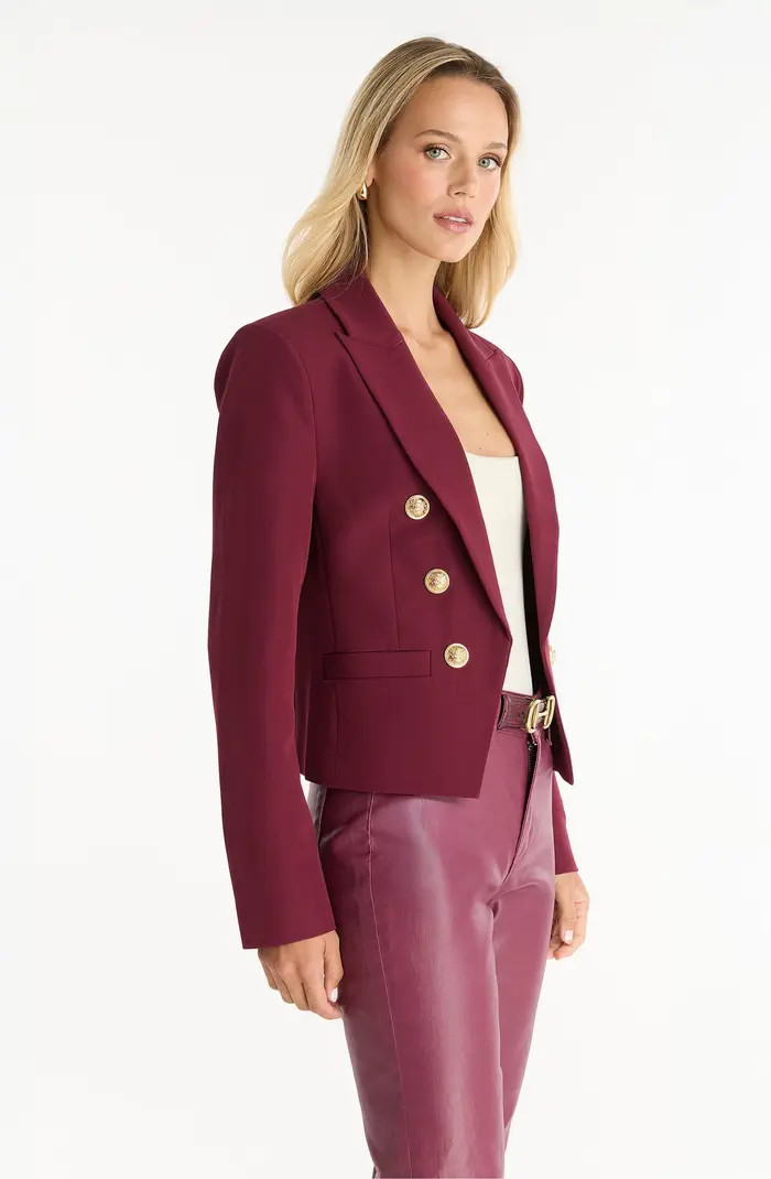 The Noli Shop Gabrielle Tweed Double Breasted Blazer | Nordstrom | Nordstrom
