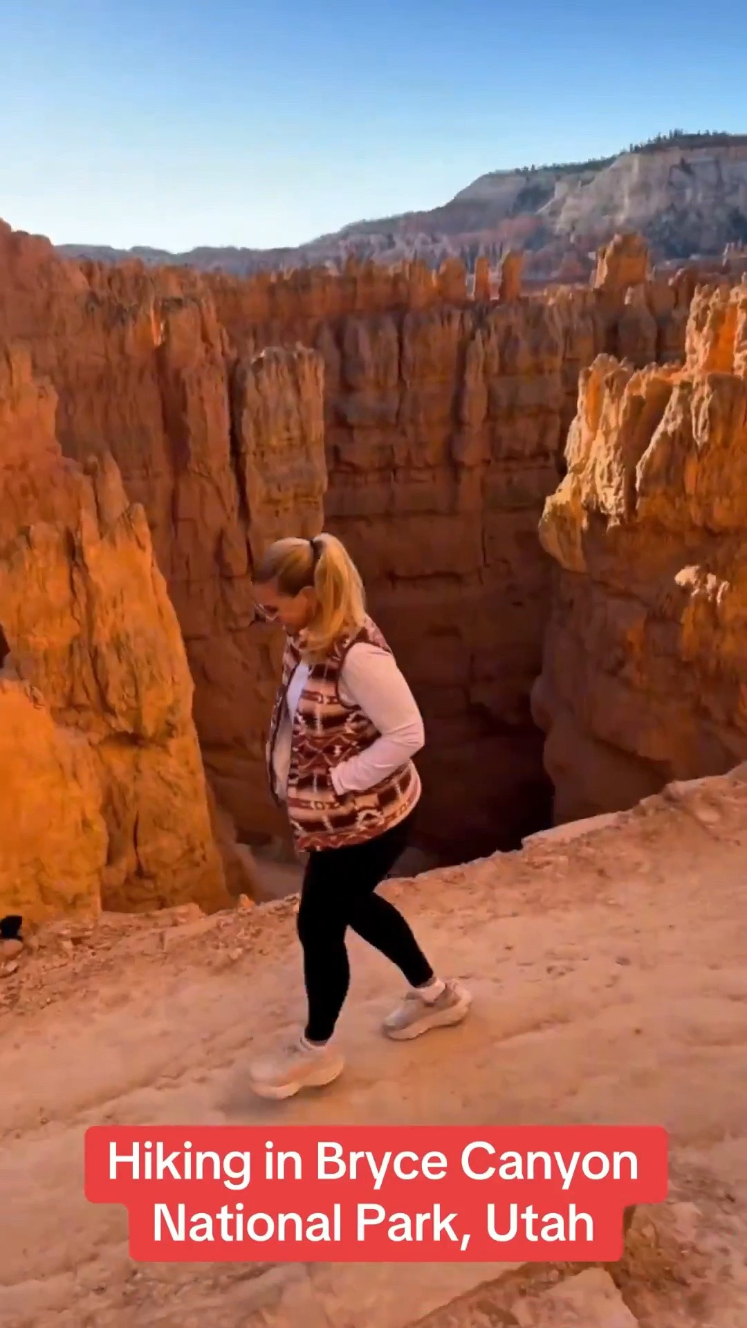 🏜️BRYCE CANYON NATIONAL PARK: I’m sharing the Navajo Loop Queen’s Garden Trail if you’re looking for an amazing hike.

🚶🏼‍♀️‍➡️We started at Wall Street winding back and forth through unique hoodoos and towering canyon walls. 

🙌🏼We ended this portion of the hike at Sunrise Point. Beautiful scenery overload!

🫶🏻My sherpa vest kept me nice and warm on this chilly morning. Love the southwestern Aztec print too. Wearing a medium. Fits true to size. 

👏🏼CASUAL OUTFIT: @amazonfashion
🕶️ SUNGLASSES: @quayaustralia
👟SNEAKERS: @hoka

#brycecanyon #brycecanyonnps #brycecanyonnationalpark #brycecaynonutah #hoodoos #visitutah #utah #visitbrycecanyon 
#fallfashion #fallstyle #hoka #findyourquays #amazonfashion #founditonamazon #aztecprint #southwesternstyle #southwesternfashion #casualoutfitideas #hiking #hikingstyle

#LTKSeasonal #LTKOver40 #LTKSaleAlert #LTKTravel #LTKgrwm #LTKootd #LTKMidsize #LTKActive #LTKU #LTKfitnessgoals #LTKvlog