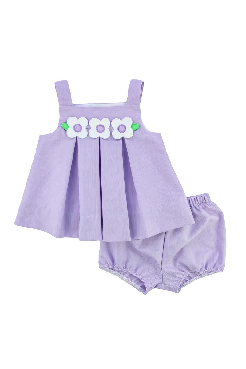 Pincord Dress & Bloomer With Flowers | Florence Eiseman