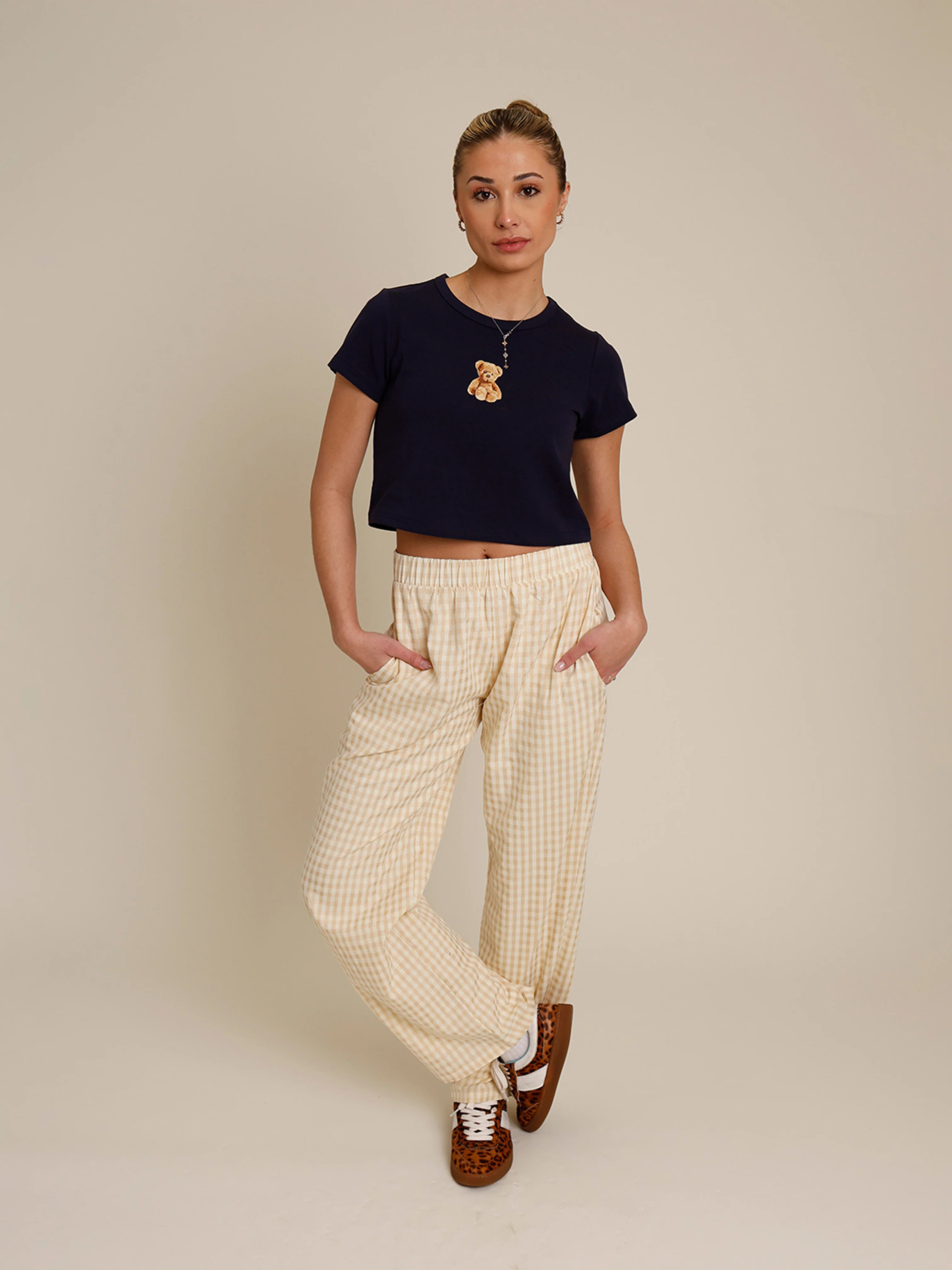 THE HIP EAGLE BOUTIQUE |WIDE LEG GINGHAM BOXER PANT | The Hip Eagle