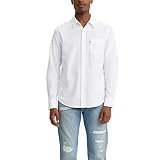 Levi's Men's Classic One Pocket Long Sleeve Button Up Shirt, White, 3X-Large | Amazon (US)