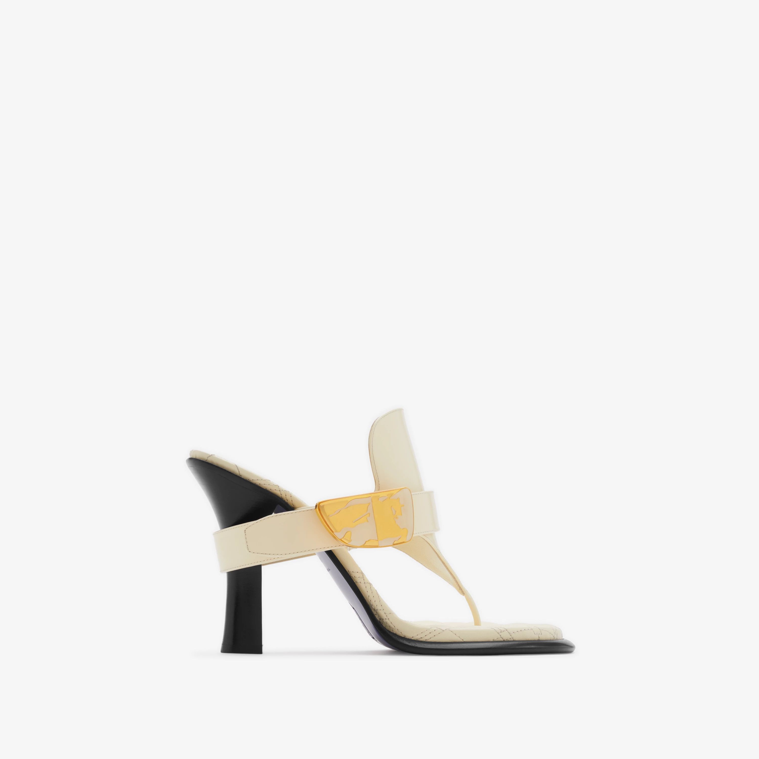 Leather Bay Sandals in Wool - Women | Burberry® Official | Burberry (US)