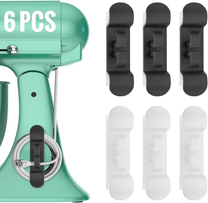 6PCS Cord Organizer for Appliances, Upgraded Kitchen Appliance Cord Wrap, Cord Holder Stick on Pr... | Amazon (US)