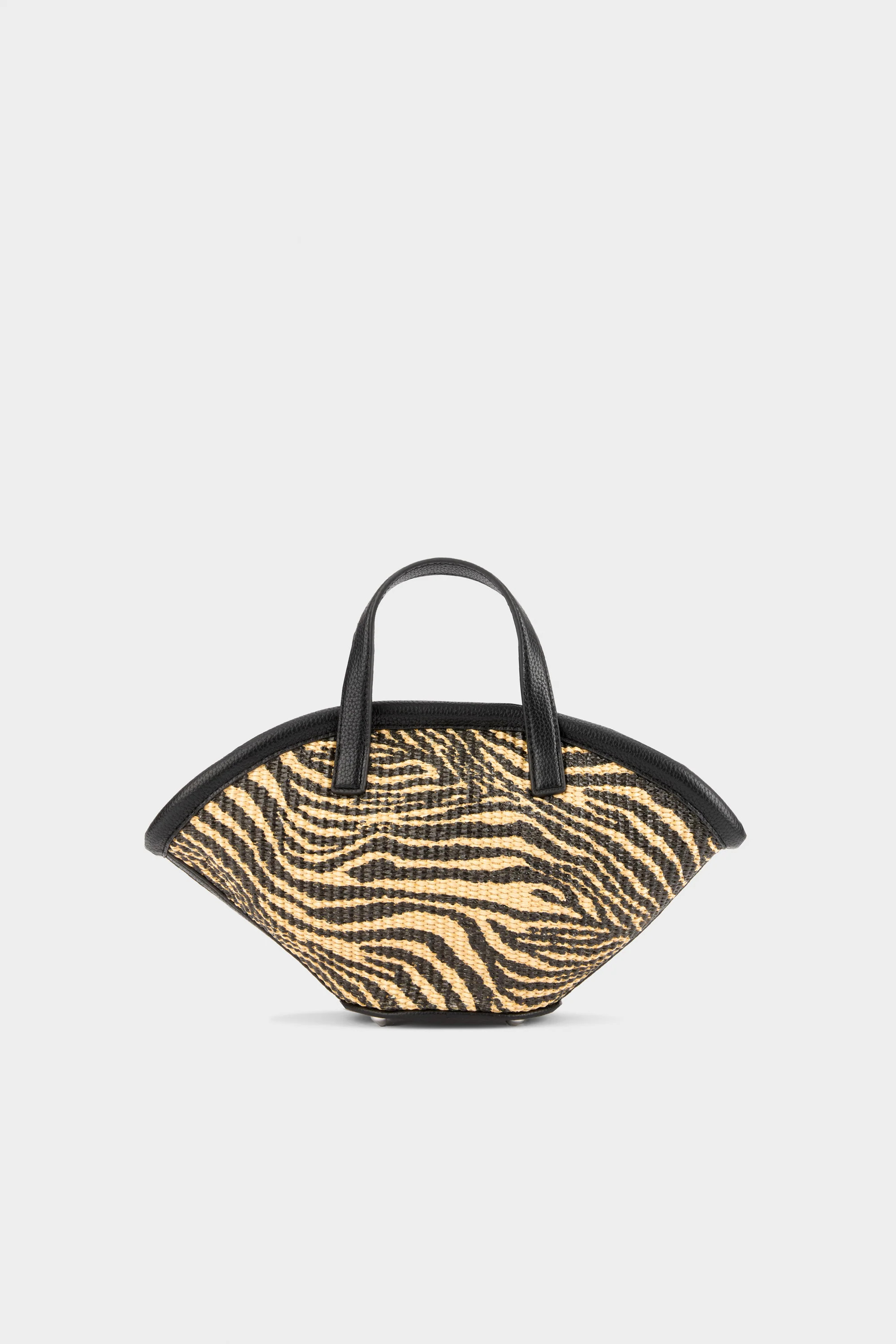 Mini Mercado Tote In Black/Natural Zebra | SIMONMILLER | Simon Miller