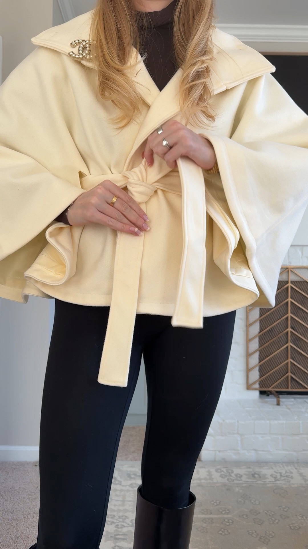 How fun is this little Amazon cape?! It easily elevated this legging outfit for winter! 

#LTKSeasonal