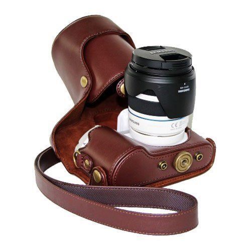 Dengpin Retro Detachable Leather Camera Case , Bag with Shoulder Strap for Samsung NX300 with 18-55m | Amazon (US)