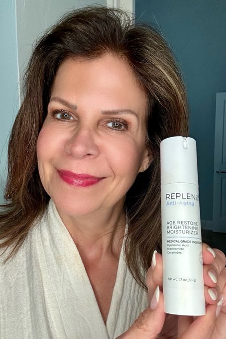 Make up that goes on smoothly and flawlessly all starts with fabulous skin care. #ad 👏🏻 

Have you heard of Replenix? 

3️⃣ easy steps in under 3️⃣ minutes makes all the difference for me. 🥳

1️⃣ Replenix Growth Factor Restorative Serum from the line’s  Anti-Aging Collection- this serum is like liquid gold and it’s clinically proven to improve skin firmness and elasticity, as well as restore, hydrate 💦 , and reinforce the skin barrier. 🥳

 2️⃣ Replenix Age Restore Brightening Moisturizer - also from the anti-agent collection. This fabulousness is helping me get my youthful glow 💫 and appearance back thanks to the age defying properties of niacinamide. (So good!) 

3️⃣: Replenix Tinted Brightening Eye Cream for Discoloration. And nope - this is not a concealer, although it blurs imperfections and brightens dark circles. Rather, it’s amazing skin care. 

And that’s how I get my glow on. 
#GlowingSkin #LoveYourSkin #Replenix #MoisturizedSkin #BrighteningFacial

#LTKtravel #LTKbeauty