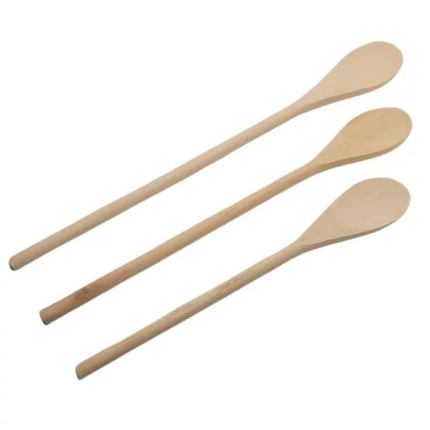 Handy Housewares 3 piece Long Handle Wooden Mixing Spoon Set - 10", 12" and 14" Long | Walmart (US)
