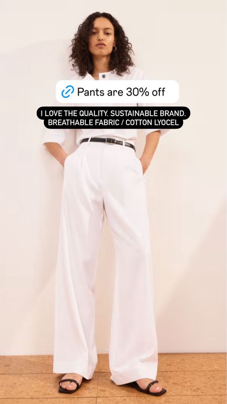 Cotton tencel wide leg pa ts trousers. Jigh waist I love the fit. Two lengths available



#LTKsalealert #LTKworkwear #LTKfindsunder100