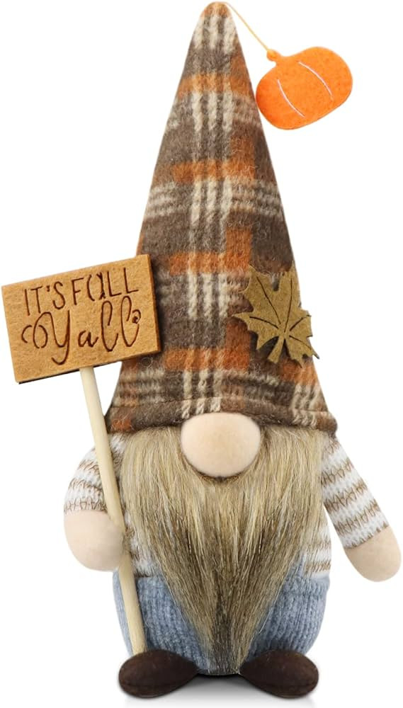 Gehydy Fall Gnomes Decoration Gifts Harvest Maple Leaf Gnome Plush Stuffed Handmade Decor for Hom... | Amazon (US)
