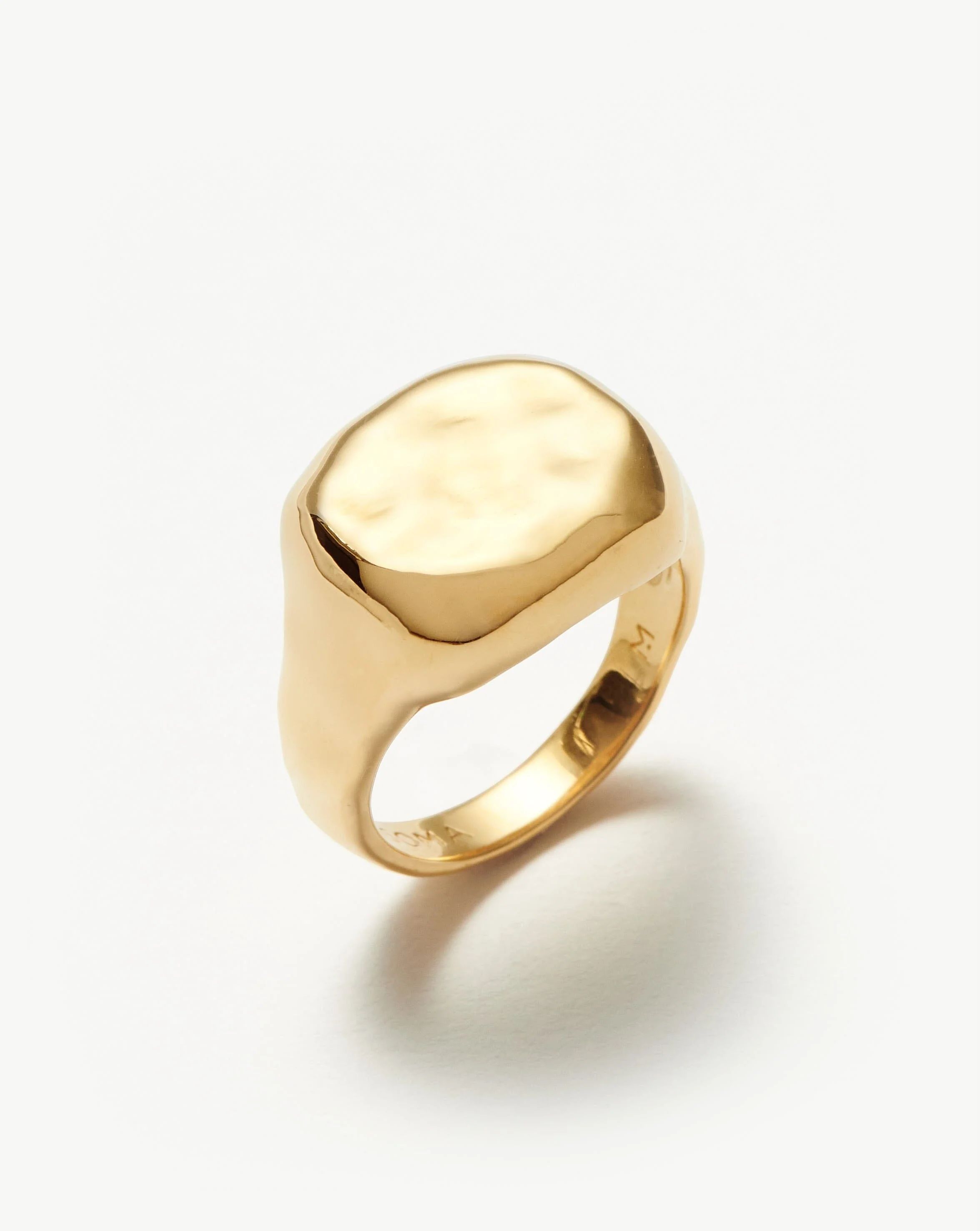 Molten Engravable Signet Ring | 18ct Gold Plated | Missoma